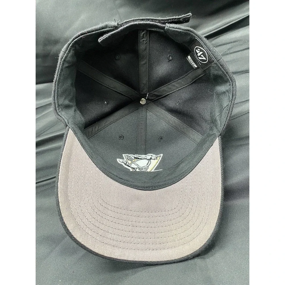 Pittsburgh Penguins NHL ‘47 Brand Adjustable Black Ball Cap Hat EUC - Picture 5 of 5